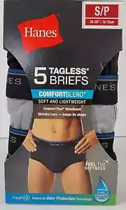 Paquete de 5 calzoncillos Hanes sin etiquetas ropa interior para hombre pequeños (28-30") mezcla cómoda nuevos - Imagen 1 de 8