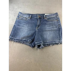 Vince Camuto Undone Hem Denim Short Dark Wash Größe 32 / 14 - Bild 1 von 7