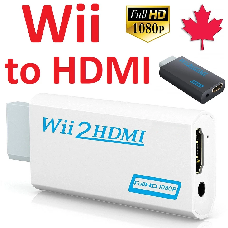 Wii to HDMI Converter Adapter 720p 1080p HD Upscale 3.5mm Audio Output - Bild 1 von 4