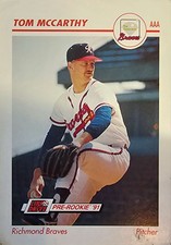 1991 Line Drive AAA #435 TOM MCCARTHY Richmond Braves