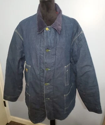 Vintage OshKosh Blue Denim Workwear Union Made Sanforized Jacket Men’s Sz 52REX - Image 1 of 4