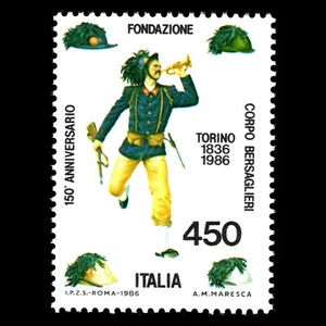 Italy 1986 - Bersaglieri Corps of Mountain Troops - Sc 1678 MNH - Picture 1 of 2