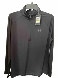 Under Armour Men's UA Tech 2.0 1/2 Zip Pullover Long Sleeve Black Medium NWT - Picture 1 of 13
