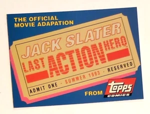 Jack Slater: Last Action Hero Promo Card / Arnold Schwarzenegger /Topps / Mint - Foto 1 di 2