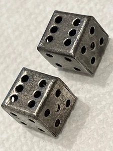 Art deco Charles Darrow Monopoly Black Box steel dice 072924@ - Picture 1 of 4
