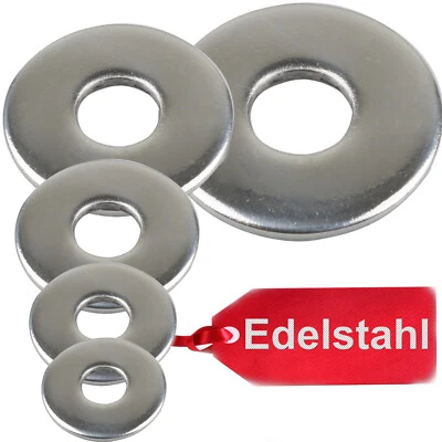 Karosseriescheiben Edelstahl Kotflügelscheiben Unterlegscheiben Beilagscheiben ✅ - Bild 1 von 2