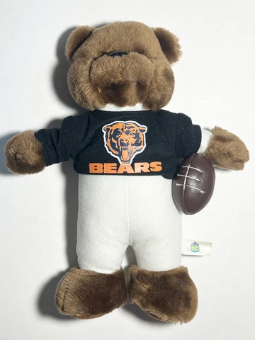 NFL Chicago Bears Stuffed Animal with Ball 12" Vintage 2002 By Good Stuff RARE Cover