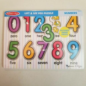 Melissa & Doug See-Inside Numbers Peg Puzzle - Picture 1 of 2