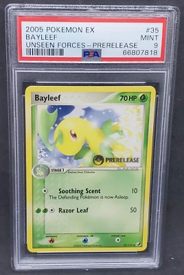 Pokemon PSA 9 MINT Bayleef Prerelease Promo EX Unseen Forces 35/115 - Image 1 of 2