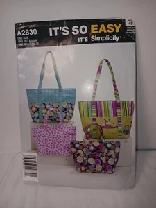 Simplicity Tote Pattern. # A2730. Used. - Picture 1 of 2