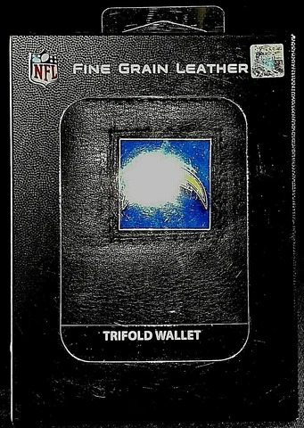 NFL Los Angeles Chargers Fine Grain Tri-fold Leather wallet Cover