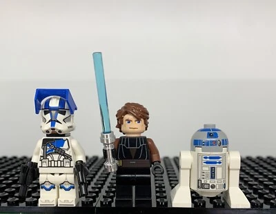 LEGO Star Wars Anakin Skywalker 501st Clone Captain Minifigure Lot Clone Wars - Image 1 of 2