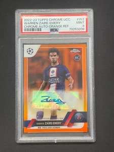 Warren Zaire-Emery 2022-23 Topps Chrome /25 RC PSA 9 Orange Refractor #CA-WZ - Picture 1 of 2