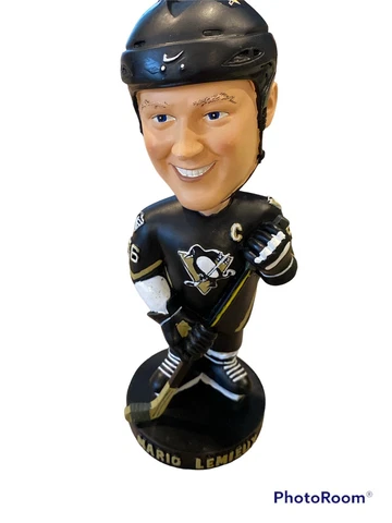 Pittsburgh Penguins Great Mario Lemieux Home Black Jersey Bobblehead #66 HOF Cover