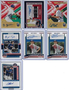 CHASE DAVIS 2023 Panini USA Stars & Stripes  BLUE FOIL AUTO Autograph Cardinals 