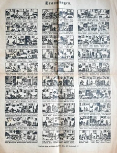 c1900 Lotto Lotterie Glückspiel Traumdeutung Illustr. Flugblatt Einblattdruck - Bild 1 von 1