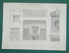 1870s DRUK ARCHITEKTONICZNY - PARYŻ Trocadero Latarnia morska Muzeum Szczegóły wnętrza 