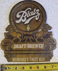 Vintage 1960's "Blatz Beer" Foil Over Embossed Cardboard Sign...Rare Find!! - Picture 1 of 3