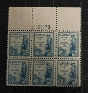 US Stamps - SC# 734 - PB Of 6 - MOG NH - SCV = $28.00 - Picture 1 of 2
