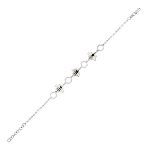 Pulsera de plata 925 plata esmalte joyería de mujer joyería auténtica - Imagen 1 de 5