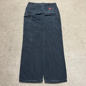 Pantalones de trabajo Dickies Carpenter Cargo negros descoloridos 32Wx33L - Imagen 1 de 6