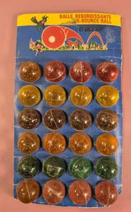 Bola de bola brillante de alto rebote vintage de los años 80 Rebondissante exhibición de tienda nueva de stock - Imagen 1 de 3