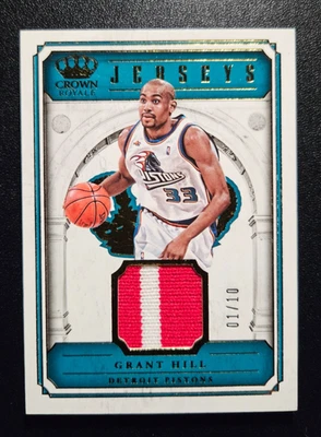 Parche de camisetas Crown Royale Grant Hill SP 01/10 2017-18 Detroit Pistons #JSY-GHI Foto 1 de 2