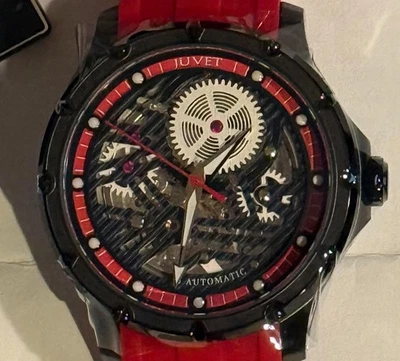 Juvet Men's Swiss Automatic Watch Blaze Red Ultra Thin Case - Image 1 of 4