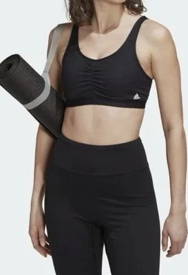 Sutiã Adidas Coreessentials CESS sto suporte médio HE9066 tamanho XL preto novo com etiquetas - Imagem 1 de 4