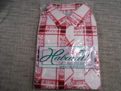 Camisa De Colección Haband Para Mujer Abotonada Roja y Blanca A Cuadros Algodón Mezcla de Poliéster Foto 1 de 2