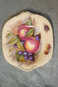 Aynsley Bone China England Obstgarten Goldgriff Kuchenplatte 10 1/2" breit - Bild 1 von 1