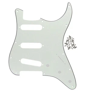 Neu SSS 11 Löcher Scratch Plate  Elfenbein Pick Guard für moderne ST Gitarre - Picture 1 of 9