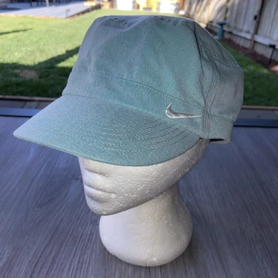Nike Golf Newsboy Light Turquoise Cap Adjustable Strap Swoosh Logo EUC - Image 1 of 4