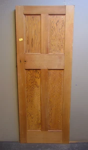 Door Doors Reclaimed 1930s 4 Panel Pine  30" x 77 1/4" 701D (FREE UK POSTAGE) - Picture 1 of 20
