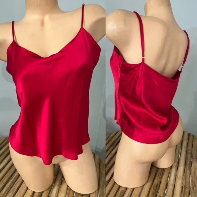 VINTAGE VICTORIAS SECRET 100% SILK SLIP TOP LINGERIE sz M - Image 1 of 1