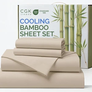 Sheets Queen Size - Cooling Sheets for Queen - 100% Rayon Derived from Bamboo... - Bild 1 von 8