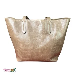 Botkier Leather Handbag Distressed Gray Green Tote Women Large - Picture 1 of 14