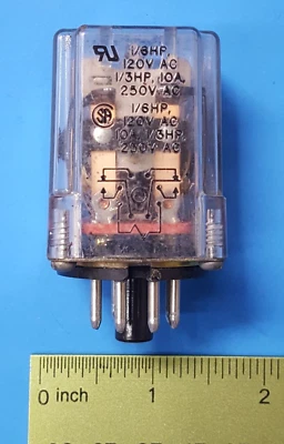 Relay , KRP-11DG-24 , AMF/P&B , DPDT , COIL:24V , 120VAC/10A - Image 1 of 3