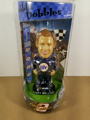 Rusty Wallace NASCAR Racing Bobble Dobbles Bobblehead Figure Figurine New Cover