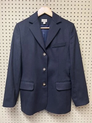 L.L. Blazer Traje Chaqueta Bean Vintage Para Mujer Azul Marino Lana Mezcla Cachemira Talla 4R Foto 1 de 4