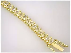WHITE TOPAZ TENNIS BRACELET - Picture 1 of 1
