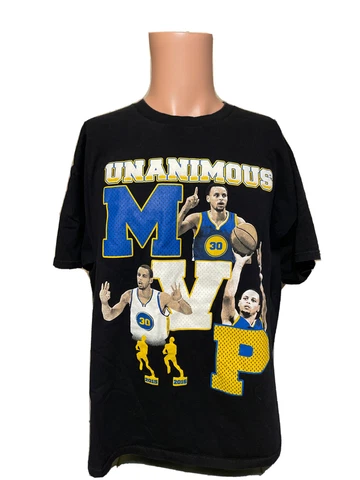 Golden State Warriors Stephen Curry Unanimous MVP Black Shirt Size XL Men’s Cover