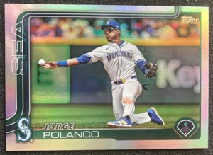 2025 Topps #361 Jorge Polanco RAINBOW Foil. Seattle Mariners - Foto 1 di 2