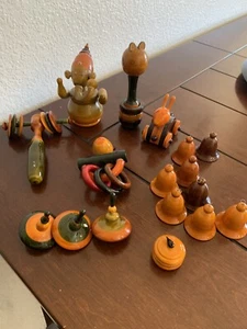 LOT Wooden TOYS Statues Ganesa JAPANESE INDIA - Picture 1 of 10