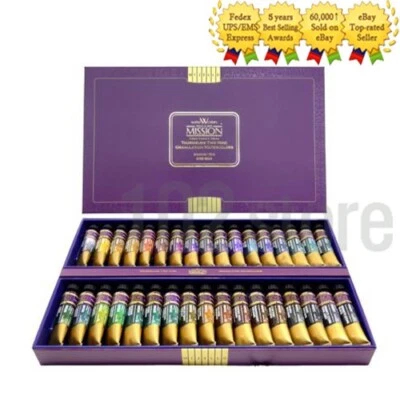 Mijello Mission Tourmaline Two Tone Granulation Watercolor Set of 34 MGC-8034