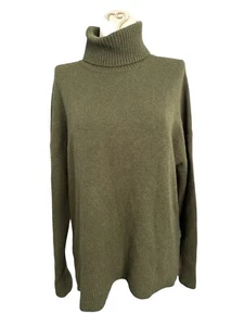 J. Suéter CREW Verde Lana Mezcla Alpaca Cuello Tortuga Mujer Talla XS - Imagen 1 de 9