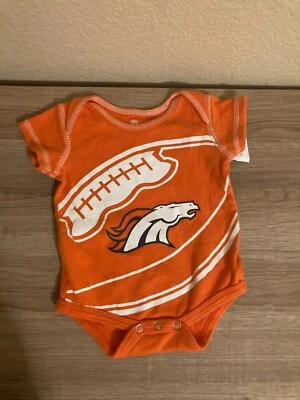 Denver Broncos Body Equipo NFL Ropa Naranja 0-3 Meses Manga Corta Algodón Foto 1 de 3