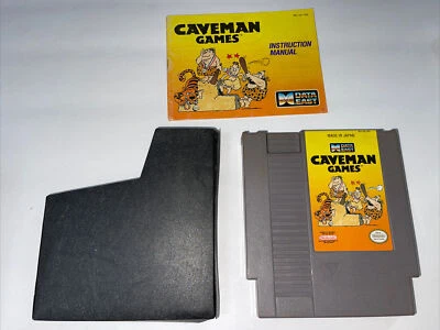 Caveman Games (Nintendo, NES 1990)  Data East Game Box Manual Sleeve - Image 1 of 4