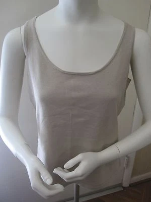 Новый с Ярлыками Chico's шелк трикотажа Lori экипажа Майка - хаки размер 1 - Изображение 1 из 4