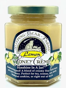 Organic Lemon Creamed Honey - Lemon Honey Creme 8 Oz Jar W/ Lemon - Picture 1 of 12